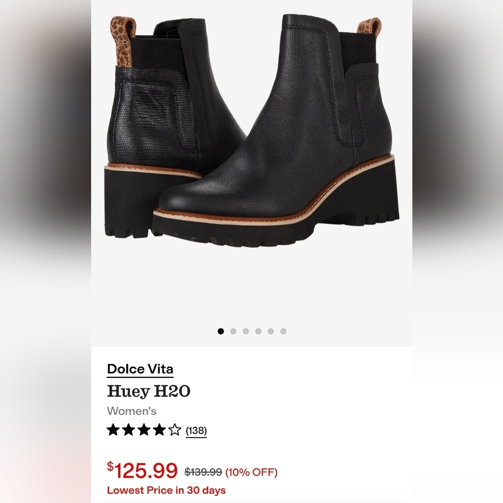 Dolce Vita Women's Black Leather Ankle Boots